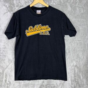 Sublime Graphic Tee T-Shirt Size M Band Vintage Rock Music Black Mens All-Sports